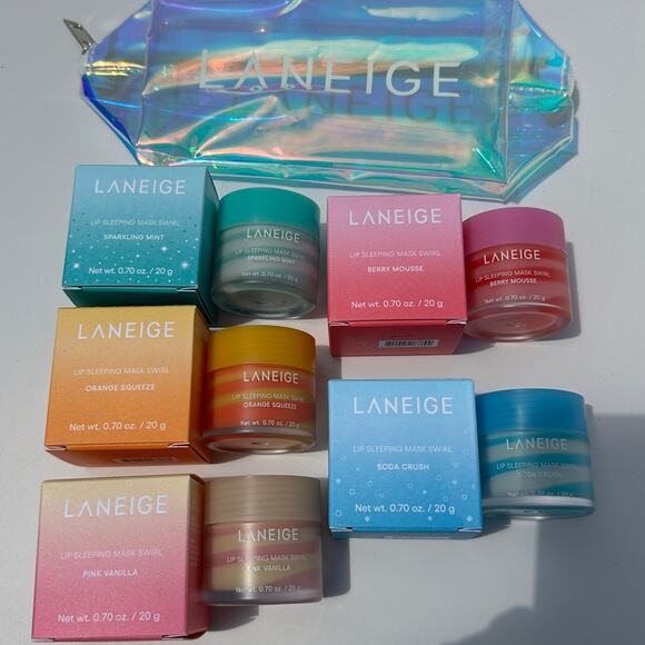 Laneige Lip Sleeping Mask Limited Edition Swirls Berry Orange Vanilla Mint Soda - Picture 6 of 16